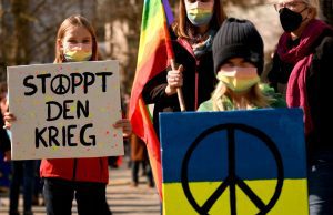 protest in Berlin against the war in Ukraine