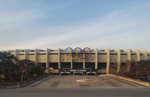 Paris Becomes Second City to Host Olympics Three Times Aerial view of Paris landmarks during the 2024 Summer Olympics closing ceremony