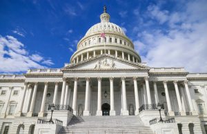 Senate Blocks Ukraine Aid Bill as Russia Presses Hard US Senate chamber with empty seats and a voting board displaying a failed bill result.