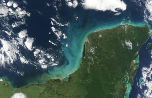 Hurricane Beryl Hits Yucatán After 12 Caribbean Deaths Satellite image of Hurricane Beryl approaching the Yucatán Peninsula with spiral bands of clouds over the Gulf of Mexico