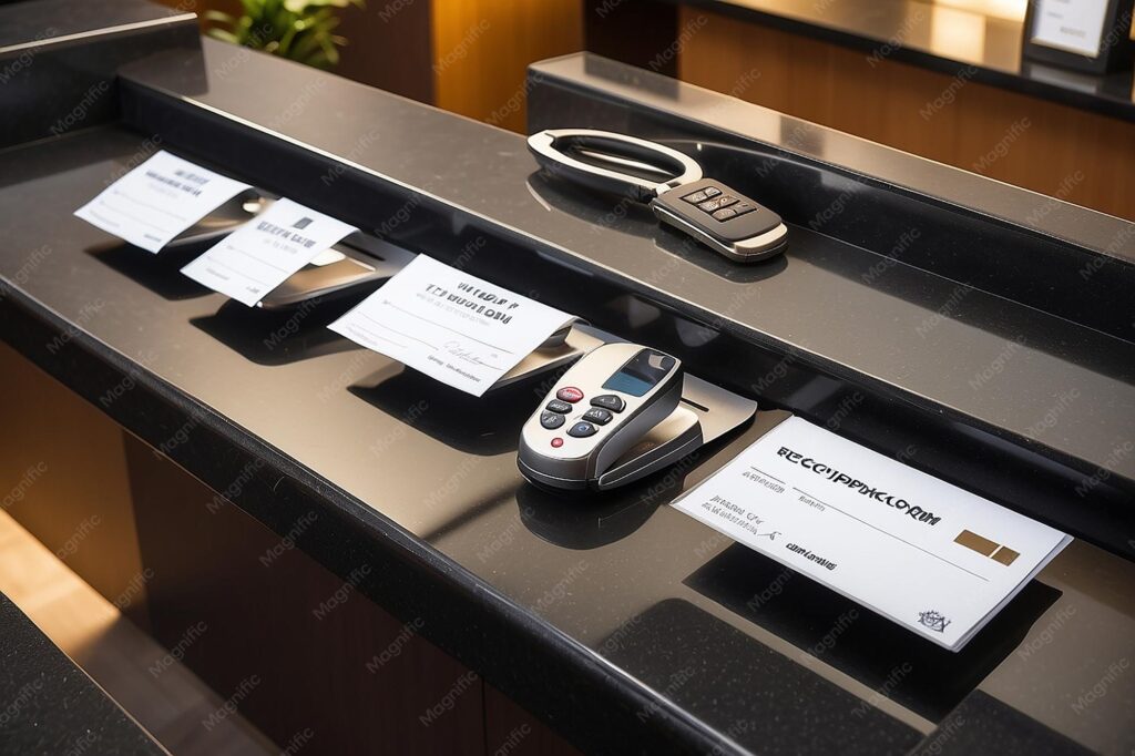 Hotel Front Desk With Electronic Keycard System